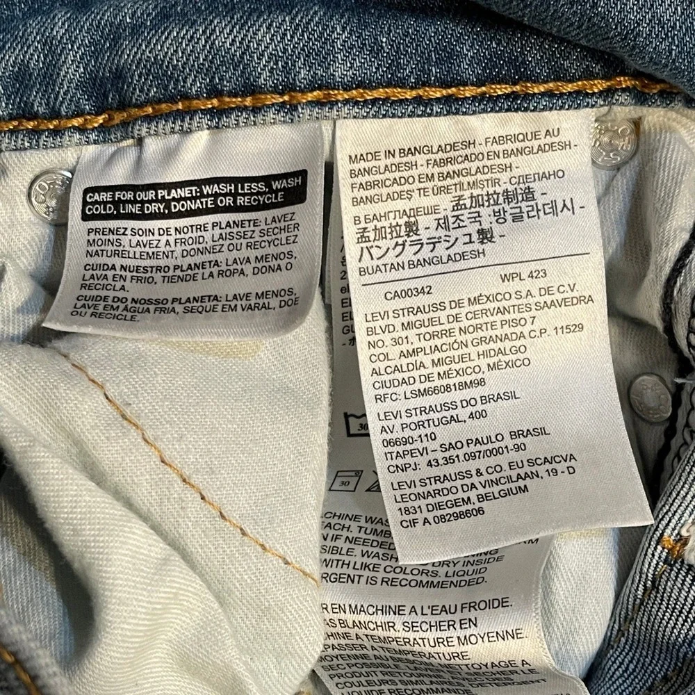 Levis 512 Slim Taper Jeans Mens 28x30 Light Wash Blue Denim Pants Stretch